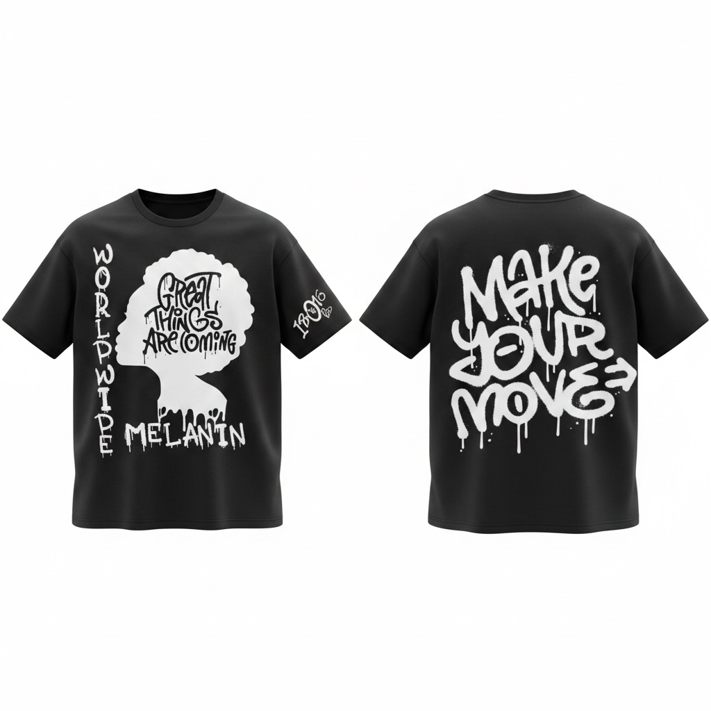 Worldwide Melanin (Make Moves) T-shirt